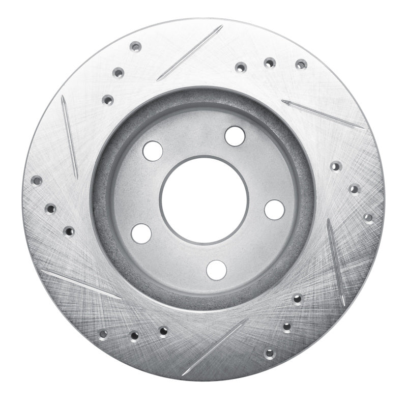 R1 Concepts R1 86-92 Ford Taurus (Excl SHO) Rear Right Front Right Drilled & Slotted Silver Brake Rotor