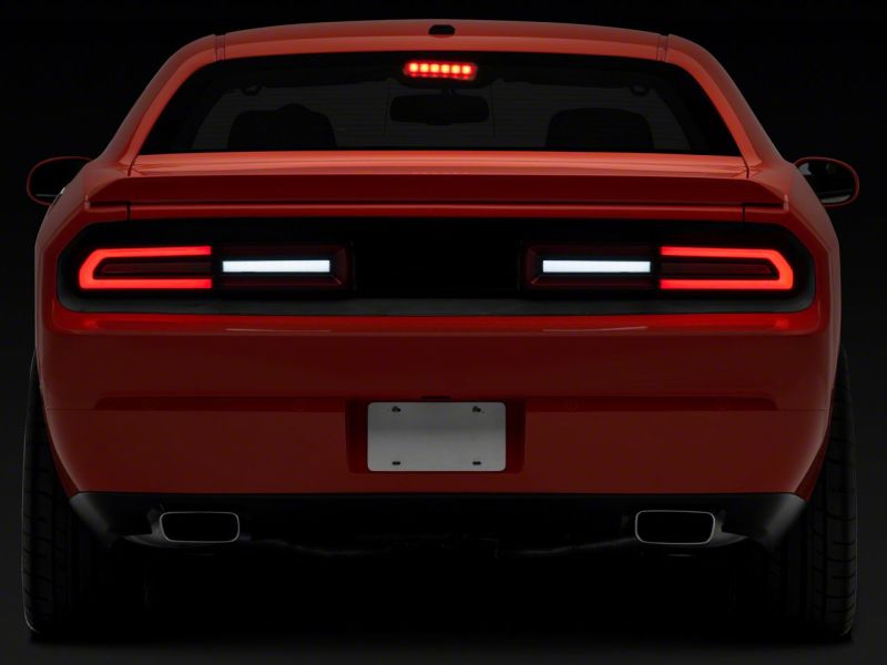 Raxiom 08-14 Dodge Challenger LED Tail Lights- Black Housing Red Lens