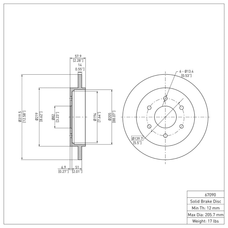 DFC 04-15 Infiniti QX56 Rear Brake Rotor