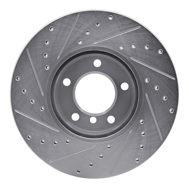 R1 Concepts R1 07-21 BMW 228I Front Right Drilled & Slotted Silver Brake Rotor