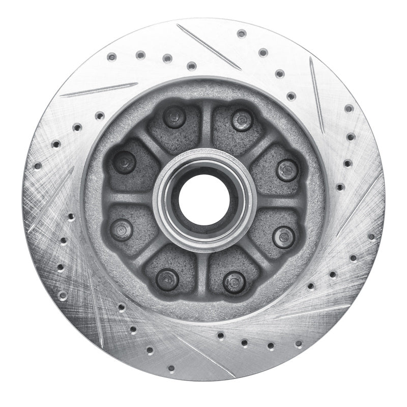 R1 Concepts R1 1988-1996 Chevrolet C2500 Front Left Drilled & Slotted Silver Brake Rotor