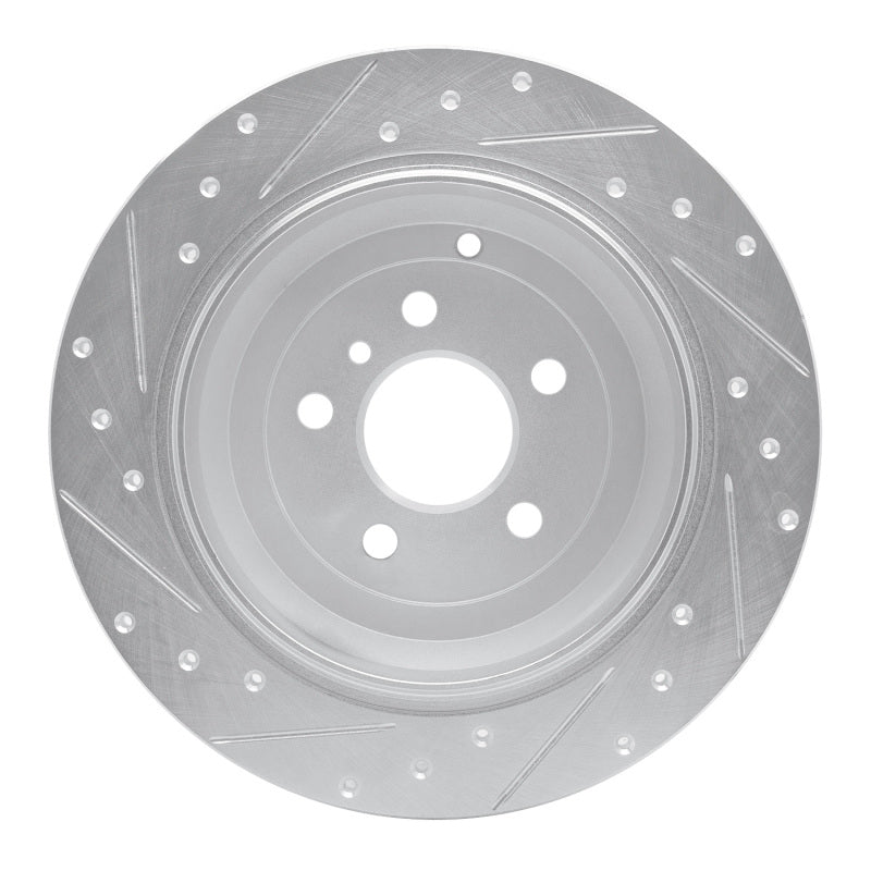 R1 Concepts R1 06-12 Mercedes-Benz ML350 Rear Right Drilled & Slotted Silver Brake Rotor