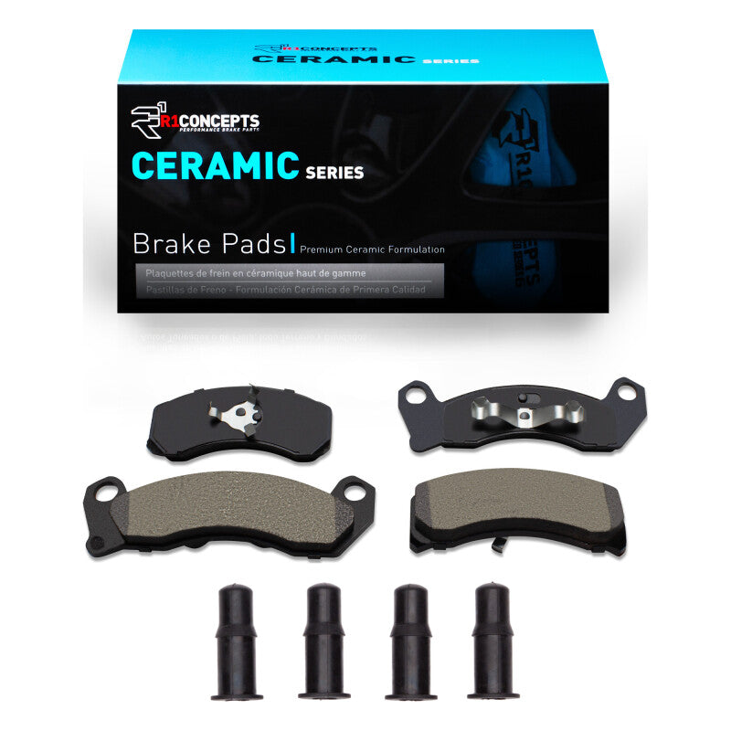 R1 Concepts R1 81-94 Ford Crown Victoria Front Ceramic Pads & Hardware Kit