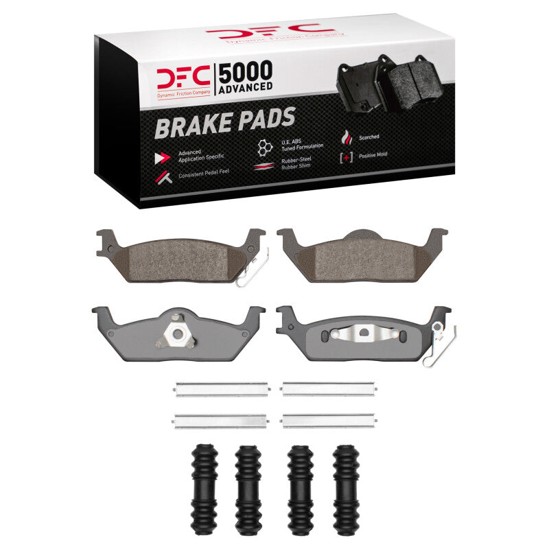 DFC 10-11 Ford F-150 4WD Rear 5000 Advanced Ceramic Brake Pads and Hardware Kit