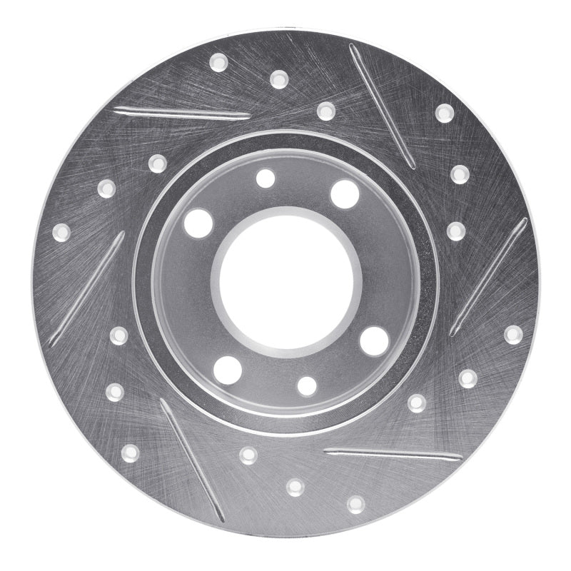 R1 Concepts R1 66-92 Bertone X-1/9 Rear Left Front Left Drilled & Slotted Silver Brake Rotor