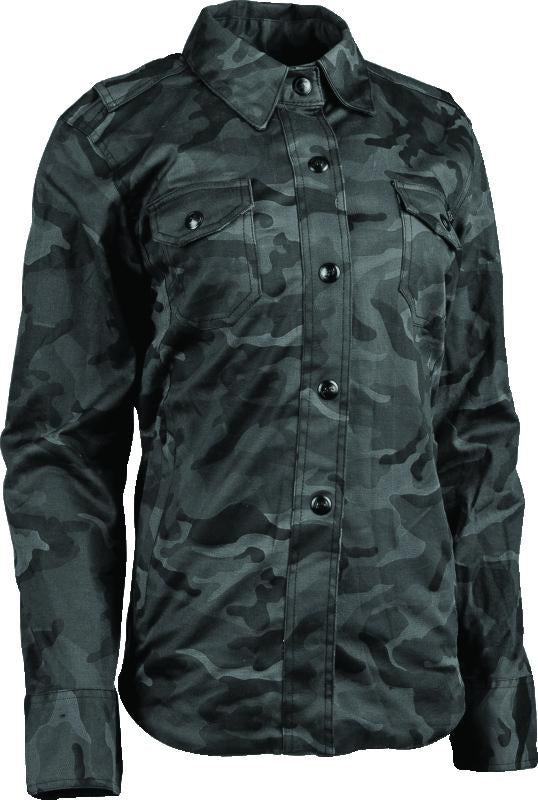 Speed and Strength Speed Society Armored Moto Shirt Womens Camouflage - Medium