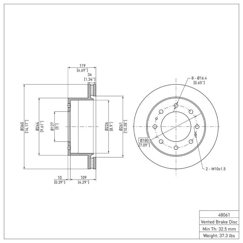 DFC 11-25 Chevrolet Silverado 2500 HD/2500 HD Classic Rear Brake Rotor
