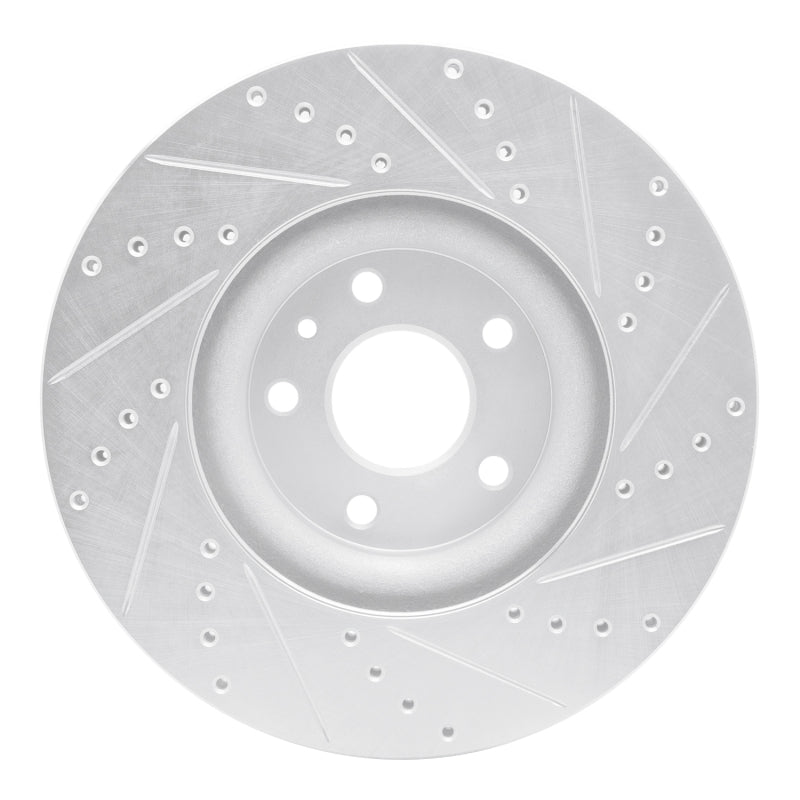 R1 Concepts R1 13-20 Ford Fusion Front Left Drilled & Slotted Silver Brake Rotor