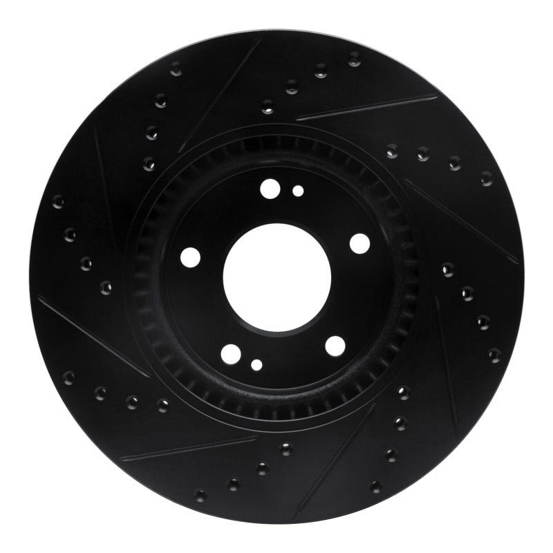 R1 Concepts R1 12-16 Kia Sportage (USA/Canada) Front Right Drilled & Slotted Black Brake Rotor