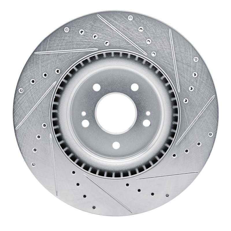 R1 Concepts R1 21-26 Hyundai SONATA Front Left Drilled & Slotted Silver Brake Rotor