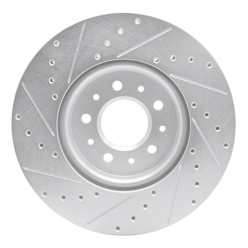 R1 Concepts R1 16-21 Buick LaCrosse Front Right Drilled & Slotted Silver Brake Rotor