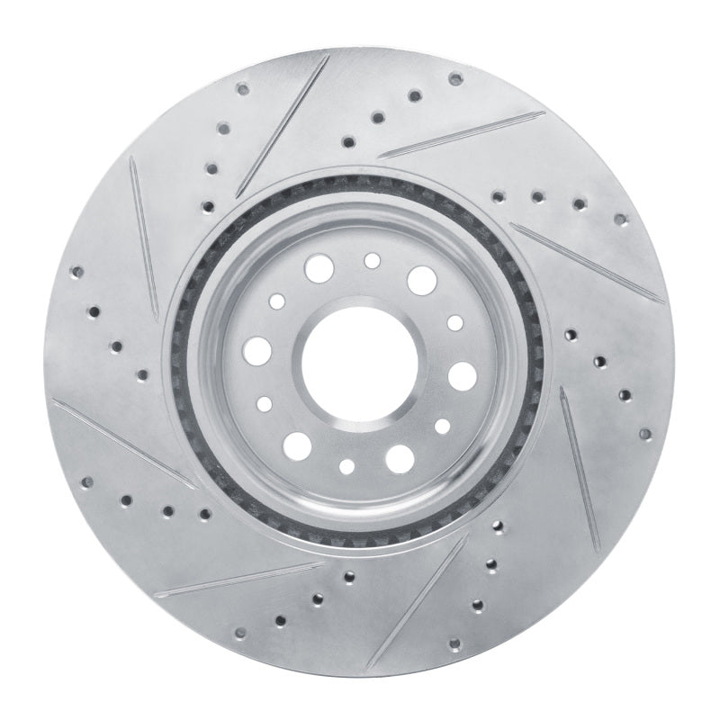 R1 Concepts R1 17-25 Buick Enclave Front Right Drilled & Slotted Silver Brake Rotor