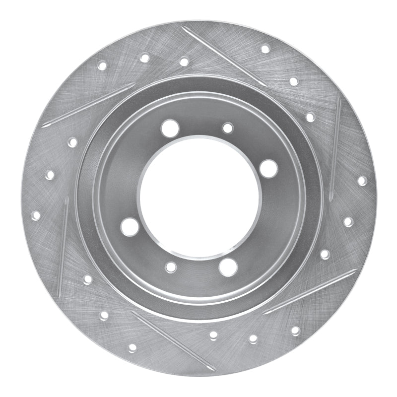 R1 Concepts R1 00-07 Mitsubishi Space Star (Mexico) Rear Left Drilled & Slotted Silver Brake Rotor