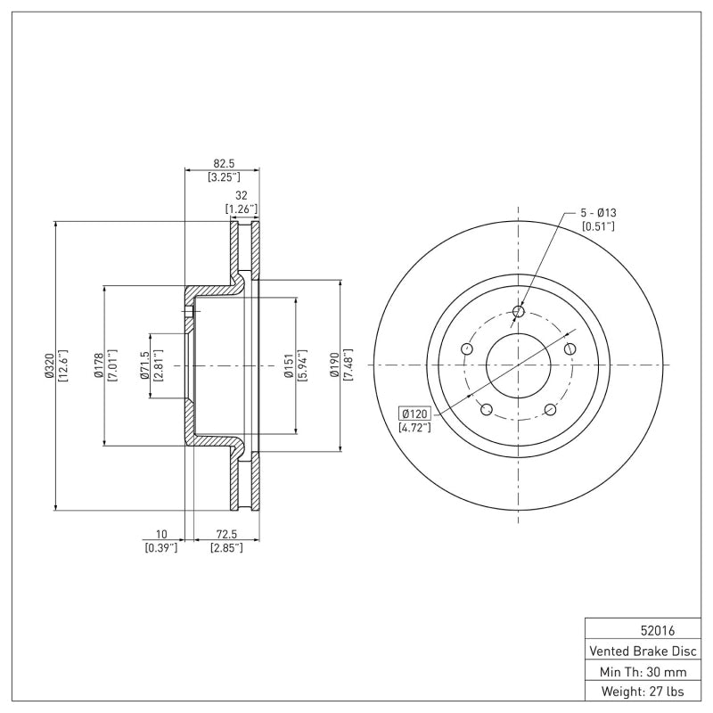 DFC 05-06 Pontiac GTO Front Brake Rotor