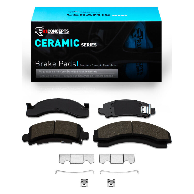 R1 Concepts R1 71-05 Chevrolet G30 Front/Rear Ceramic Pads & Hardware Kit