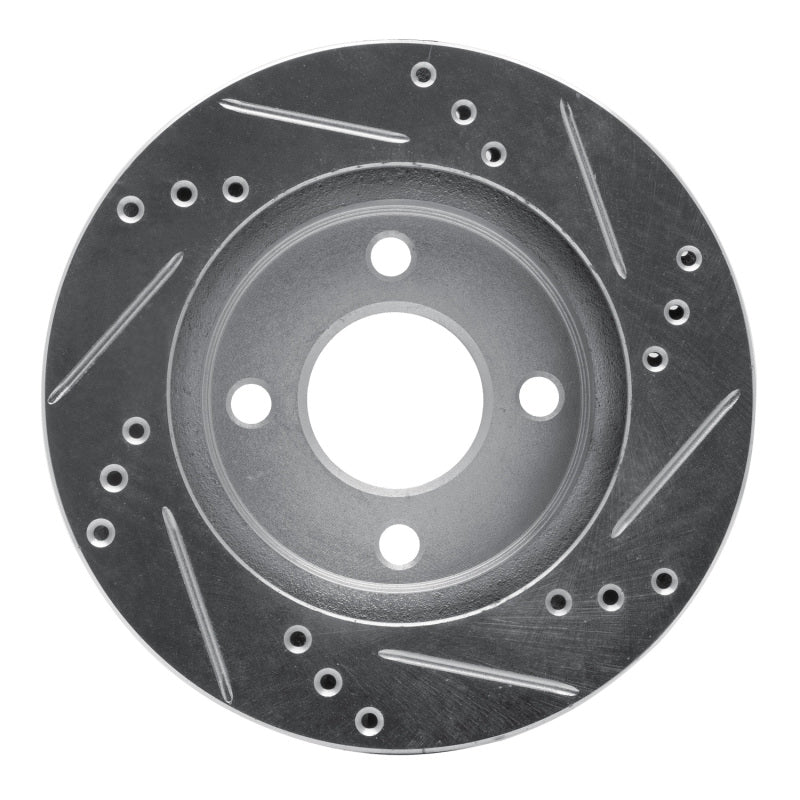 R1 Concepts R1 95-96 Dodge Neon (USA/Canada) Front Left Drilled & Slotted Silver Brake Rotor