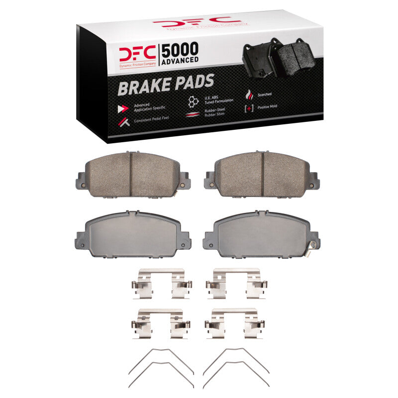 DFC 14-17 Honda Accord Sedan Front 5000 Advanced Ceramic Brake Pads and Hardware Kit