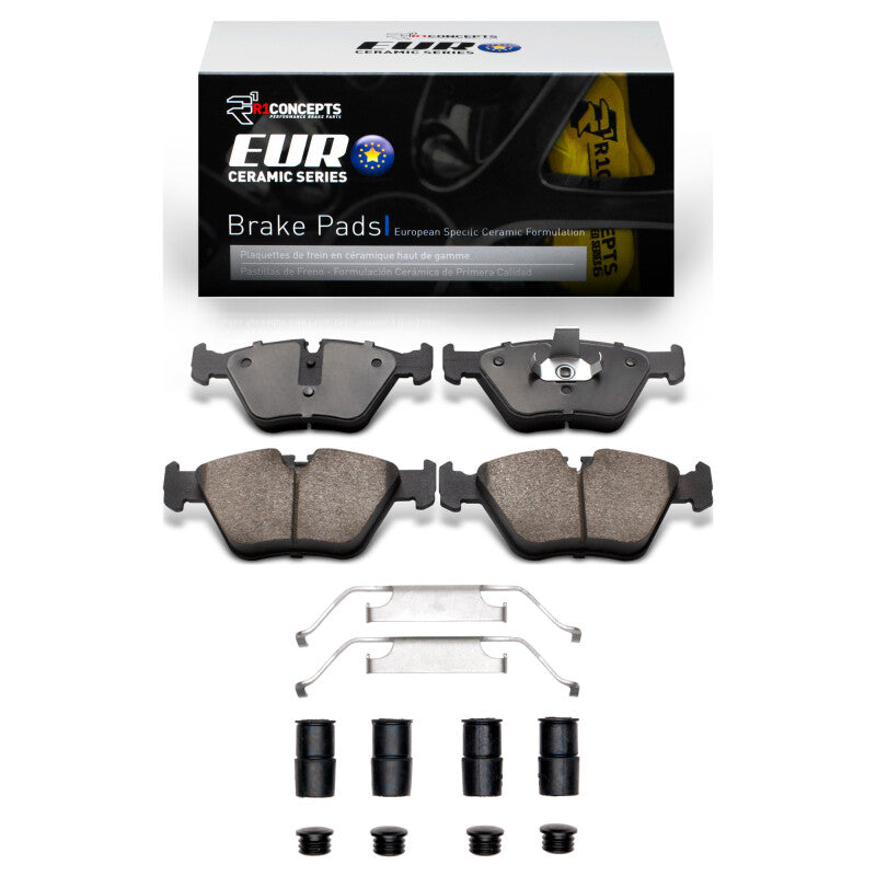 R1 Concepts R1 2001-2010 BMW 330I Front R1 Euro Ceramic Pads & Hardware Kit
