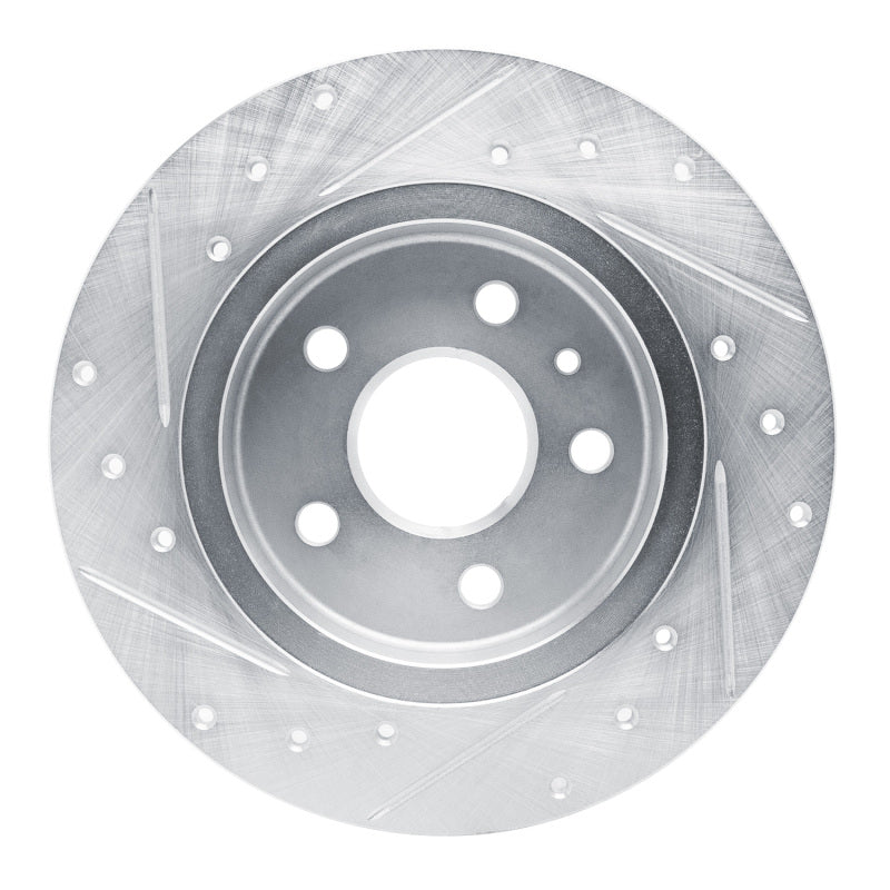 R1 Concepts R1 16-23 Chevrolet BOLT EV Rear Right Drilled & Slotted Silver Brake Rotor