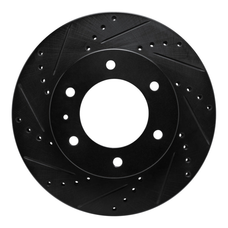 R1 Concepts R1 13-17 Ford Ranger (Mexico) Front Left Drilled & Slotted Black Brake Rotor