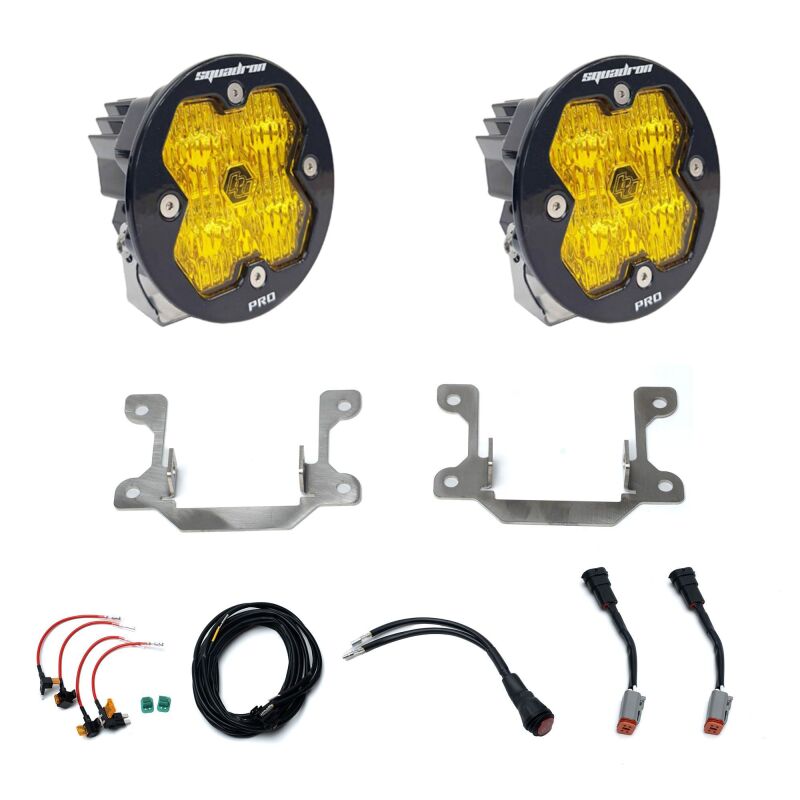 Baja Designs 14-17 Ford Fiesta ST / 13-17 Focus ST Squadron-R Pro 2.0 Fog Pkt Kit (WC) - Baja Amber