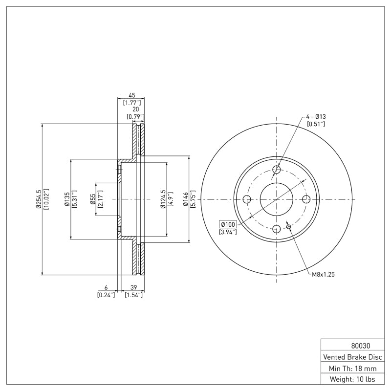 DFC 94-02 Mazda Miata Front GeoSPEC Coated Rotor