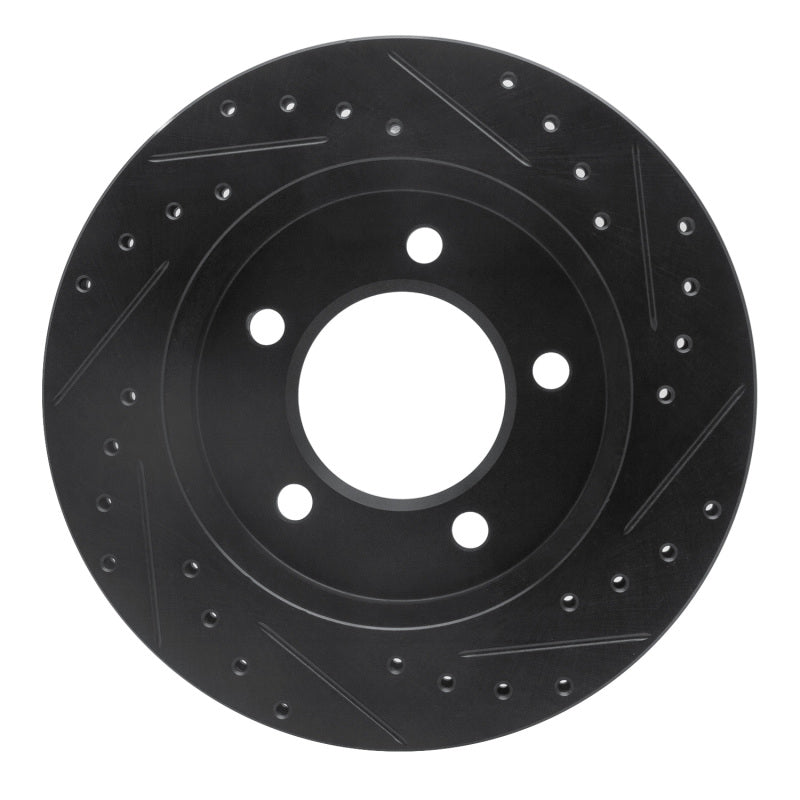 R1 Concepts R1 97-02 Ford Expedition Front Left Drilled & Slotted Black Brake Rotor