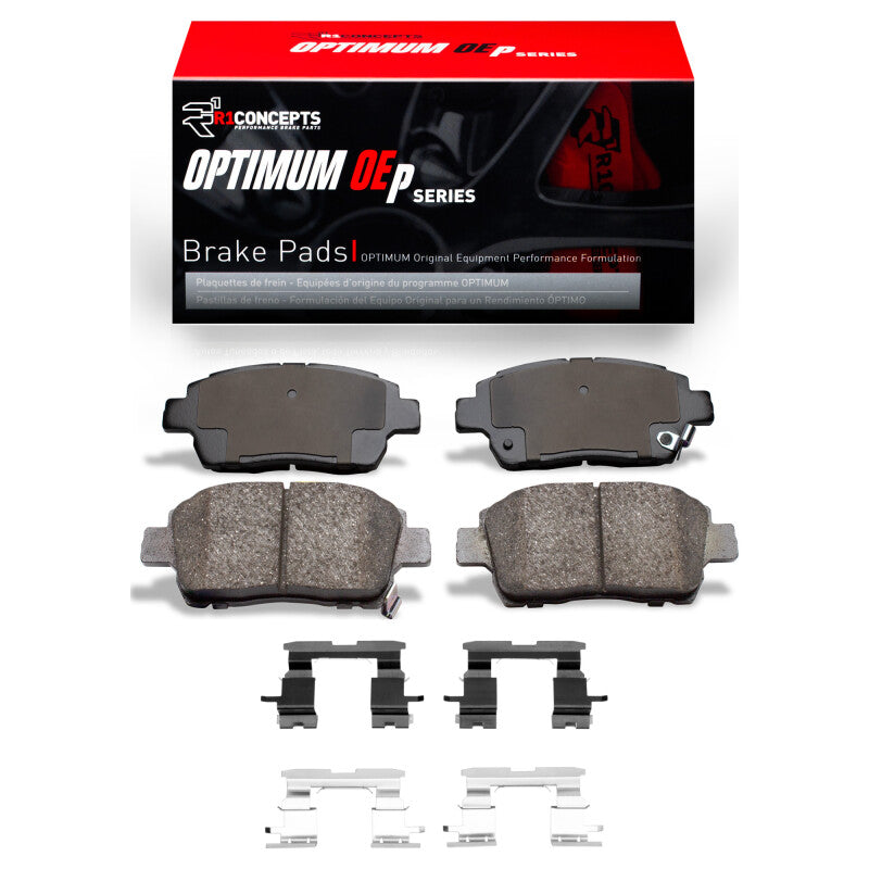 R1 Concepts R1 04-09 Toyota Prius Front Optimum OE Brake Pads and Hardware Kit