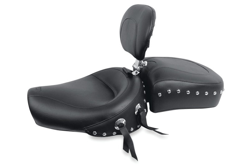 Mustang Motorcycle Mustang 82-03 Harley Sportster Wide Touring Recessed Passenger Seat - Black
