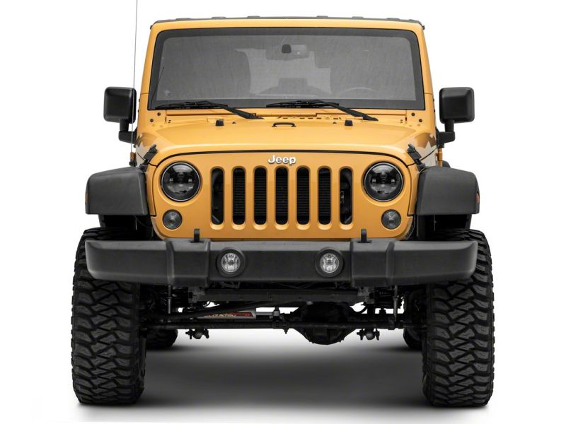 Raxiom 07-18 Jeep Wrangler JK 7-In LED Headlights- Black Housing (Clear Lens)