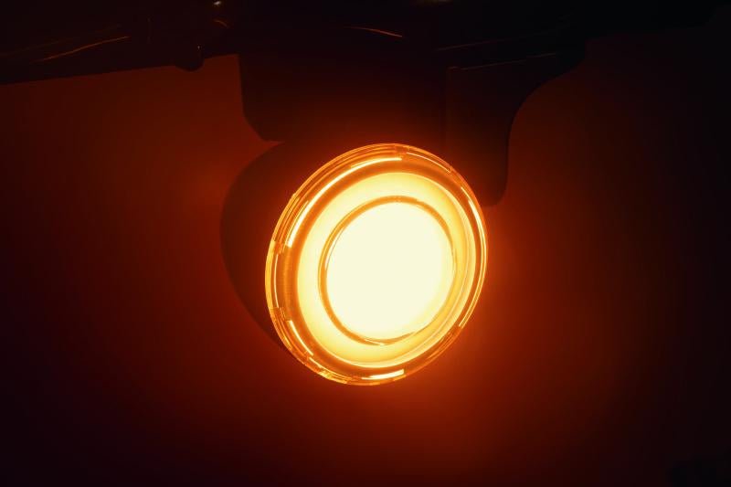 Kuryakyn Tracer L.E.D. Front Turn Signal Insert, White/Amber Light, Smoke Lens 1157