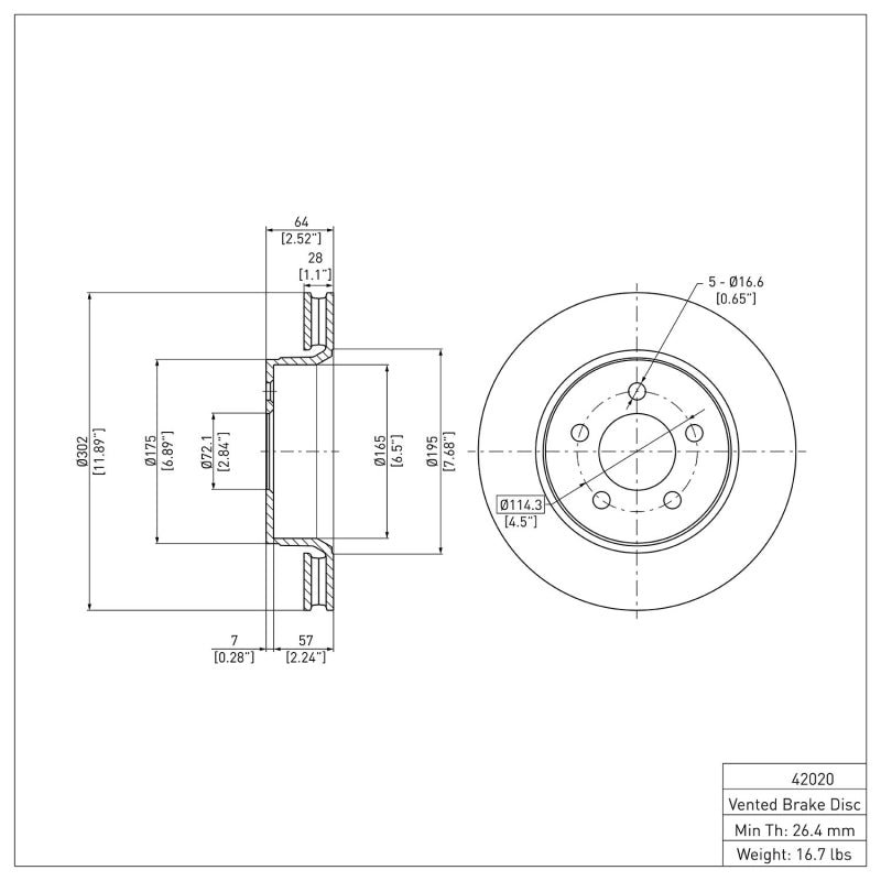 DFC 07-12 Dodge Nitro Front GeoSPEC Coated Rotor
