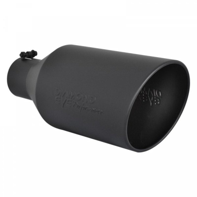Diamond Eye Performance Diamond Eye TIP 4in-7inX18in BOLT-ON ROLLED ANGLE 15 ANGLE CUT DIAMOND EYE BLACK POWDER COATED
