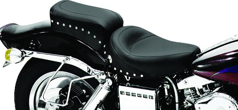 Mustang Motorcycle Mustang 58-84 Harley FX/FL Standard Touring 1PC Seat w/Studs - Black