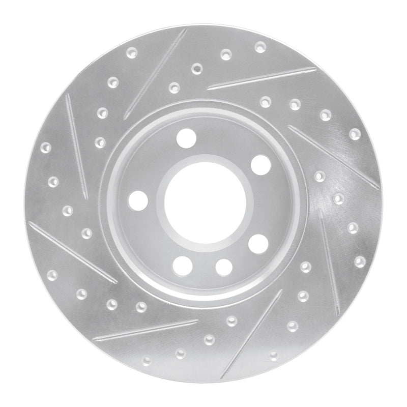 R1 Concepts R1 96-00 Volkswagen EuroVan Front Right Drilled & Slotted Silver Brake Rotor