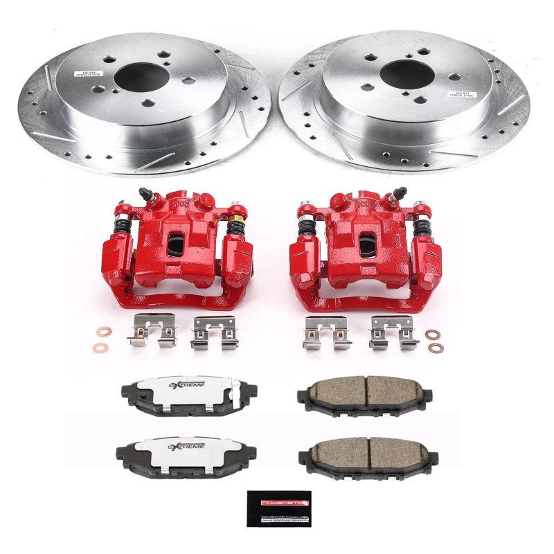 PowerStop Power Stop 2005 Subaru Legacy Rear Z26 Street Warrior Brake Kit w/Calipers