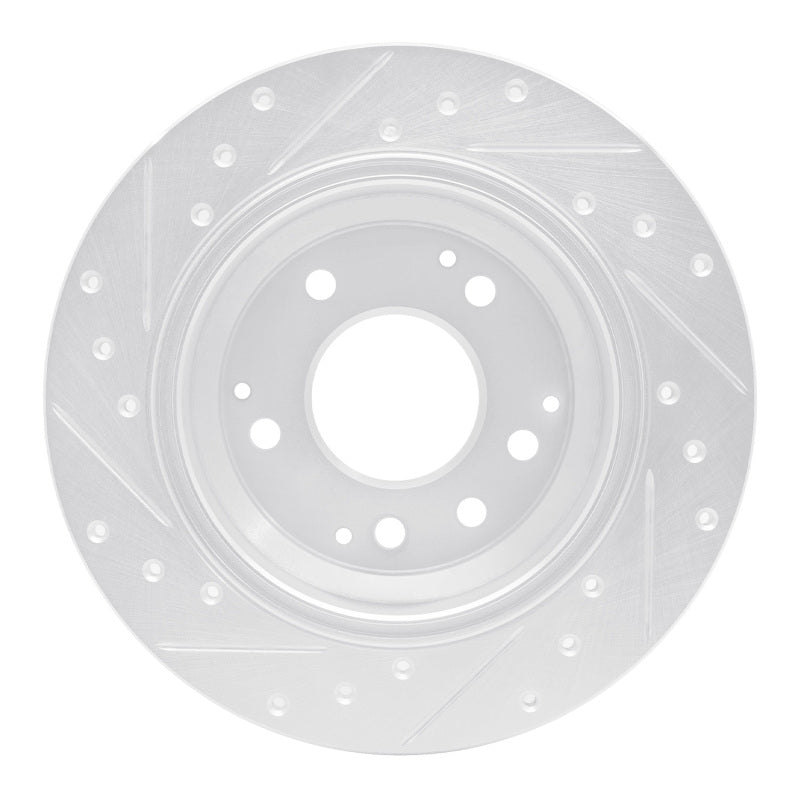 R1 Concepts R1 99-01 Acura RL Rear Right Drilled & Slotted Silver Brake Rotor