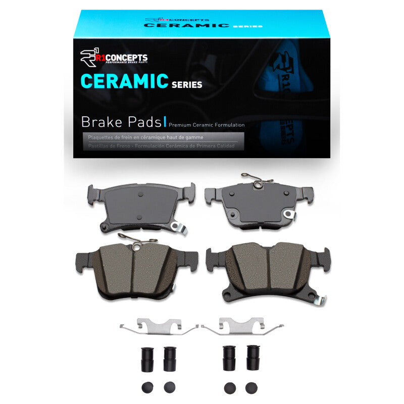 R1 Concepts R1 2017-2024 Chrysler Grand Caravan Rear R1 Ceramic Pads & Hardware Kit