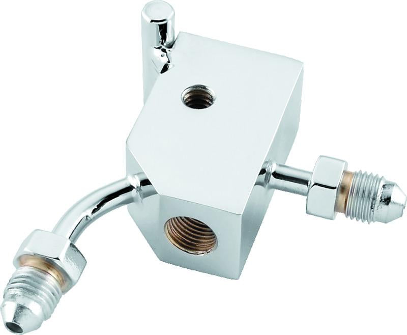 TwinPower Twin Power Chrome Brake Tee 90 Degree Male AN3 W 1/8 NPT Port Custom