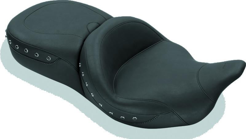 Mustang Motorcycle Mustang 08-21 Harley Electra Glide,Rd Glide,Rd King,Str Glide Super Tour 1PC Seat Blk Pearls - Black