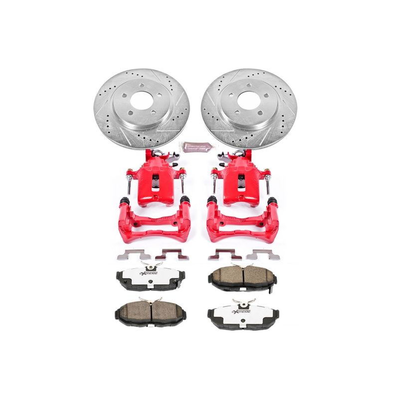 PowerStop Power Stop 11-14 Ford Mustang Rear Z26 Street Warrior Brake Kit w/Calipers