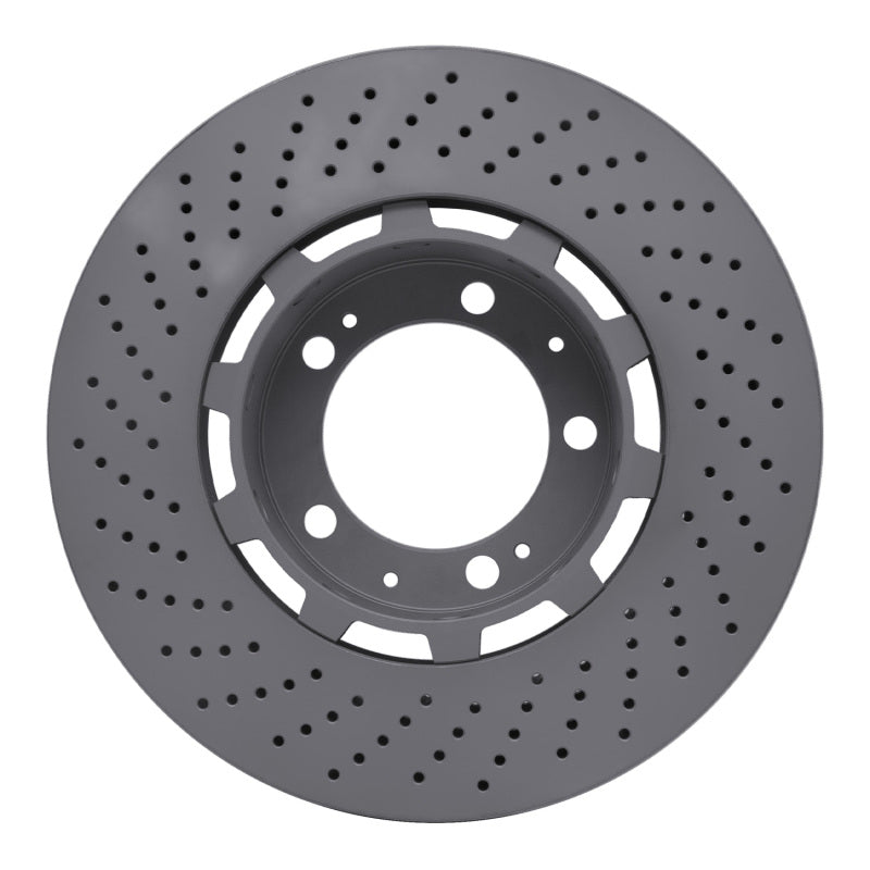 DFC 94-98 Porsche 911 Right Front Drilled Hi-Carbon Alloy Geomet Coated Rotor