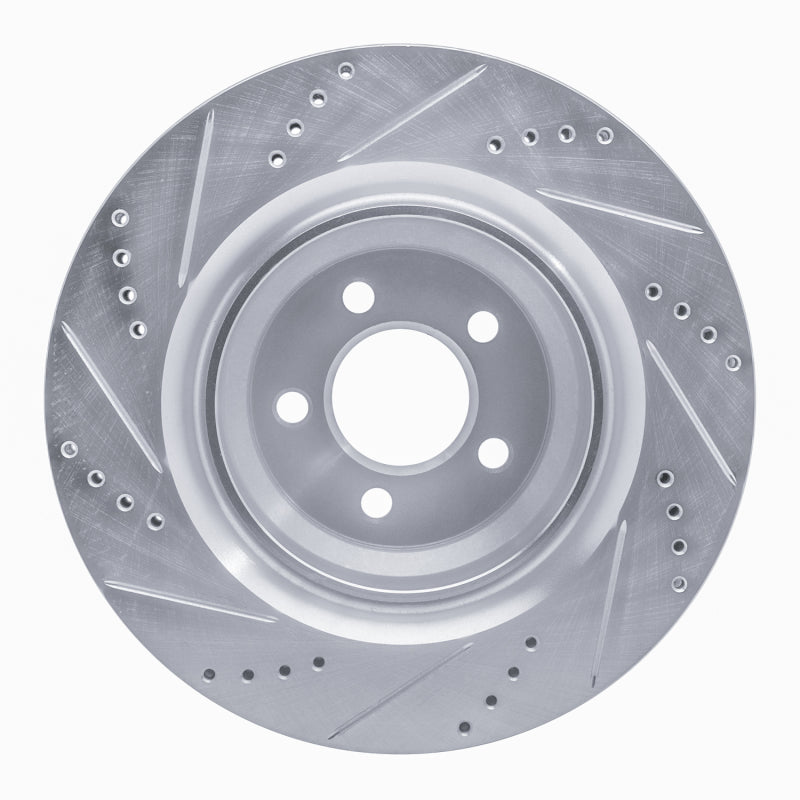 R1 Concepts R1 05-23 Chrysler 300 Rear Right Drilled & Slotted Silver Brake Rotor