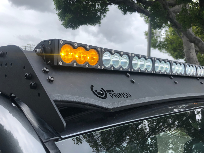 Cali Raised LED Cali Raised Dual Function Amber/White Led Light Bar Prinsu Mounting Bracket Kit - Wire Harness/Small