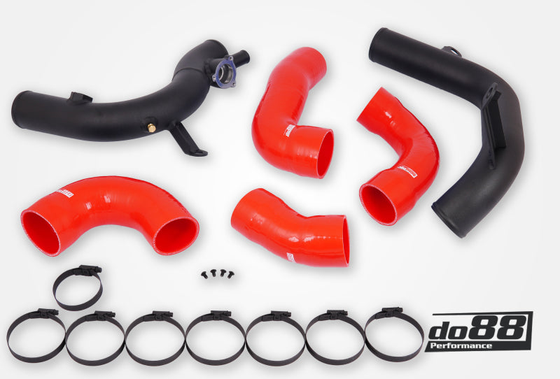 do88 VAG 2.0 TSI EA888 Gen4 (300hp+) do88 Intercooler Pressure Pipes Red Hoses