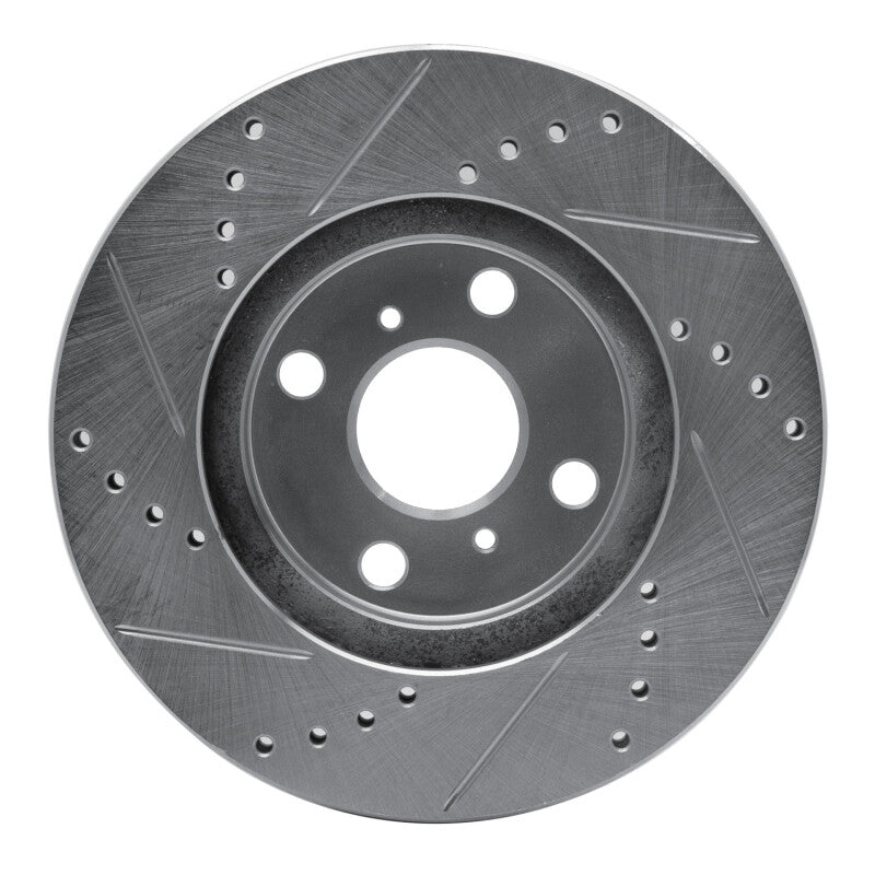 R1 Concepts R1 04-06 Scion XA Front Right Drilled & Slotted Silver Brake Rotor
