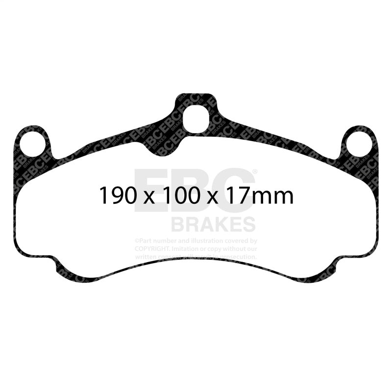 EBC Racing 10-12 Porsche 911 (997) GT3 (Cast Iron Rotors Only) RP-1 Race Front Brake Pads
