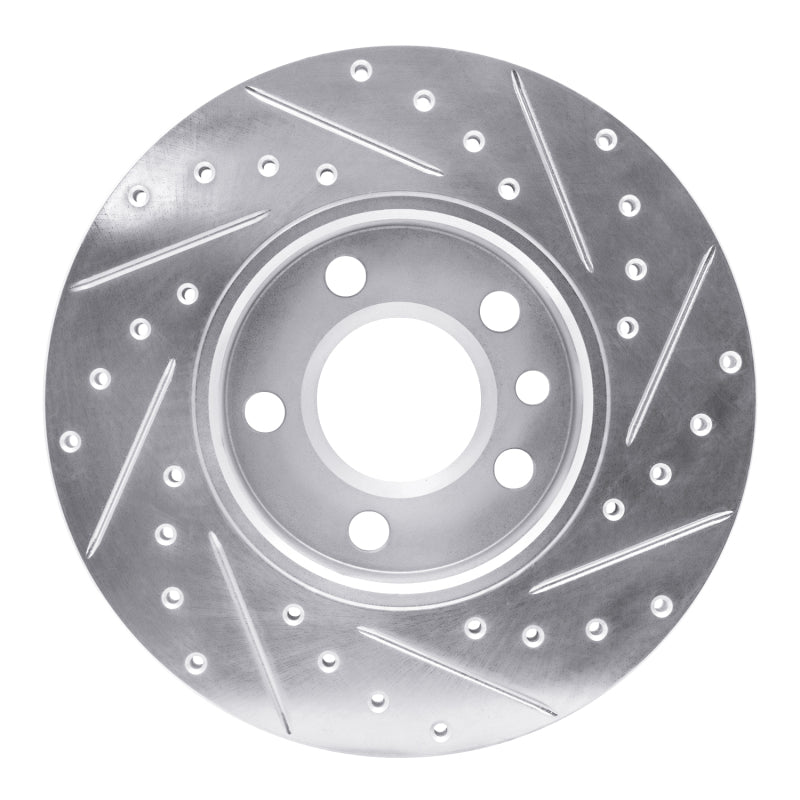 R1 Concepts R1 96-00 Volkswagen EuroVan Front Left Drilled & Slotted Silver Brake Rotor