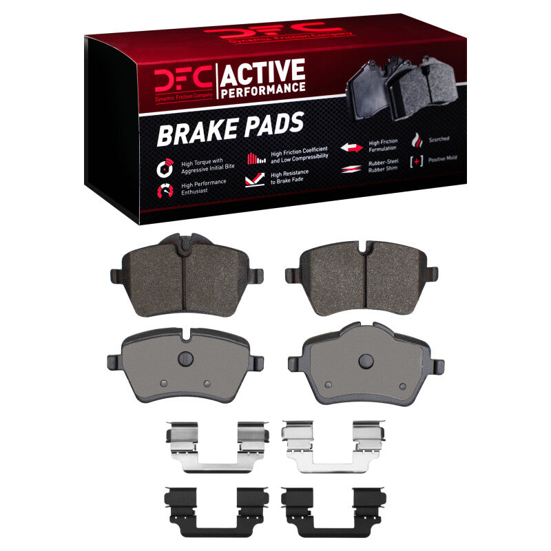 DFC 11-16 Mini Cooper Paceman Front Active Performance Pads and Hardware Kit