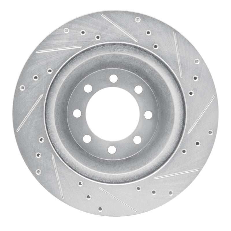 R1 Concepts R1 68-76 Ford F-350 2WD (Excl Super Duty) Front Right Drilled & Slotted Silver Brake Rotor
